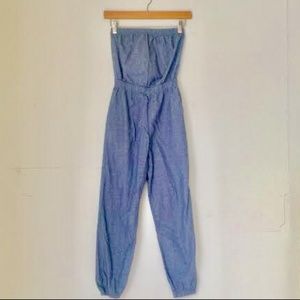 American Apparel  Strapless Jumpsuit / Denim Color